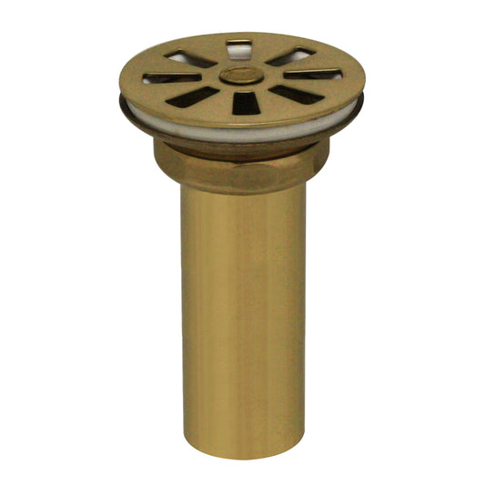 Whitehaus Lavatory Grid Drain 10.415-B for non-overflow bathroom sinks, solid brass construction, jewelry protection.