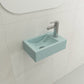 BOCCHI MILANO 14.5" Wall-Mounted Sink Fireclay 1-hole Right Side Faucet Deck With Overflow