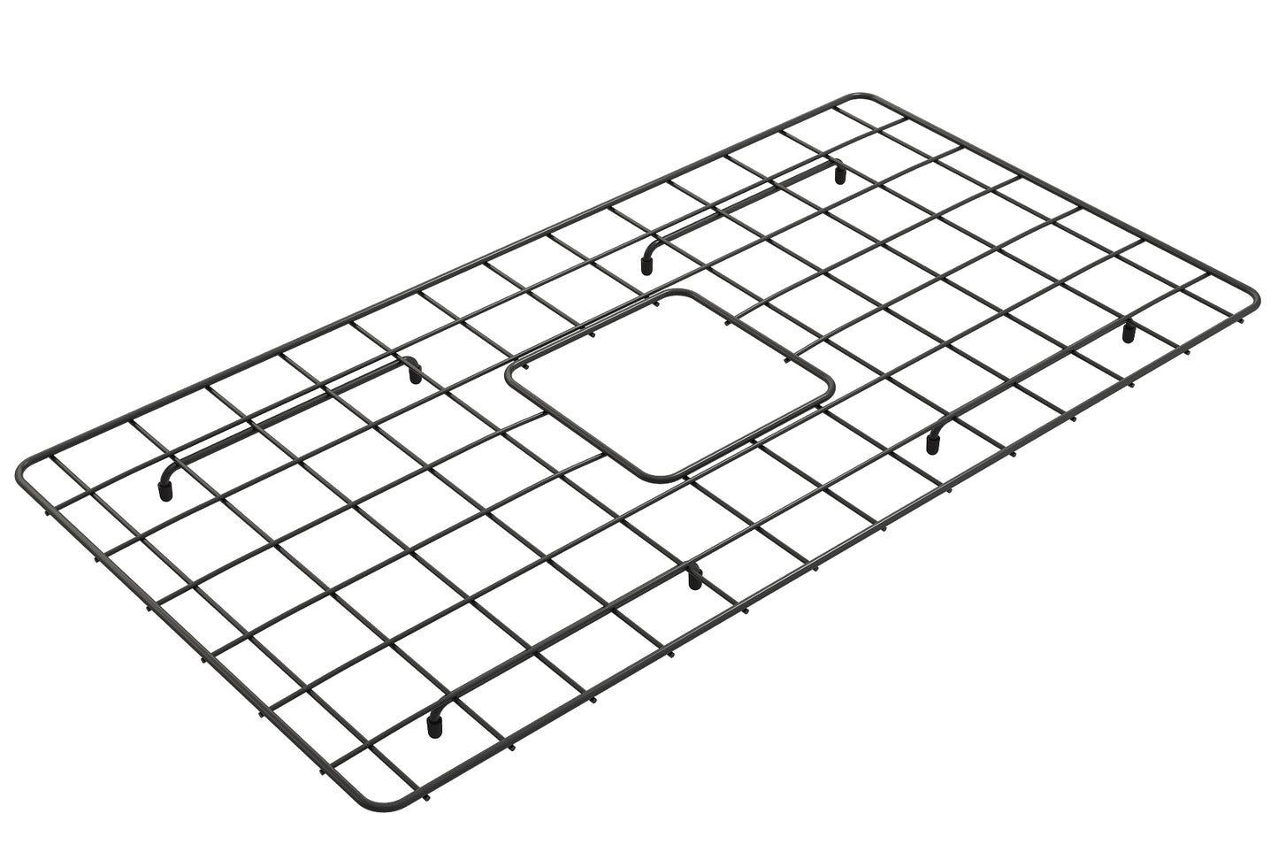 BOCCHI Stainless Steel Sink Grid for Sotto 32 Undermount Sink - Matte Black finish provides protection and style.