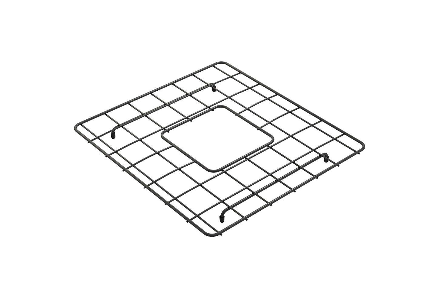 BOCCHI Stainless Steel Sink Grid for Classico 33D Farmhouse Sink - Multiple Finishes in Matte Black finish.