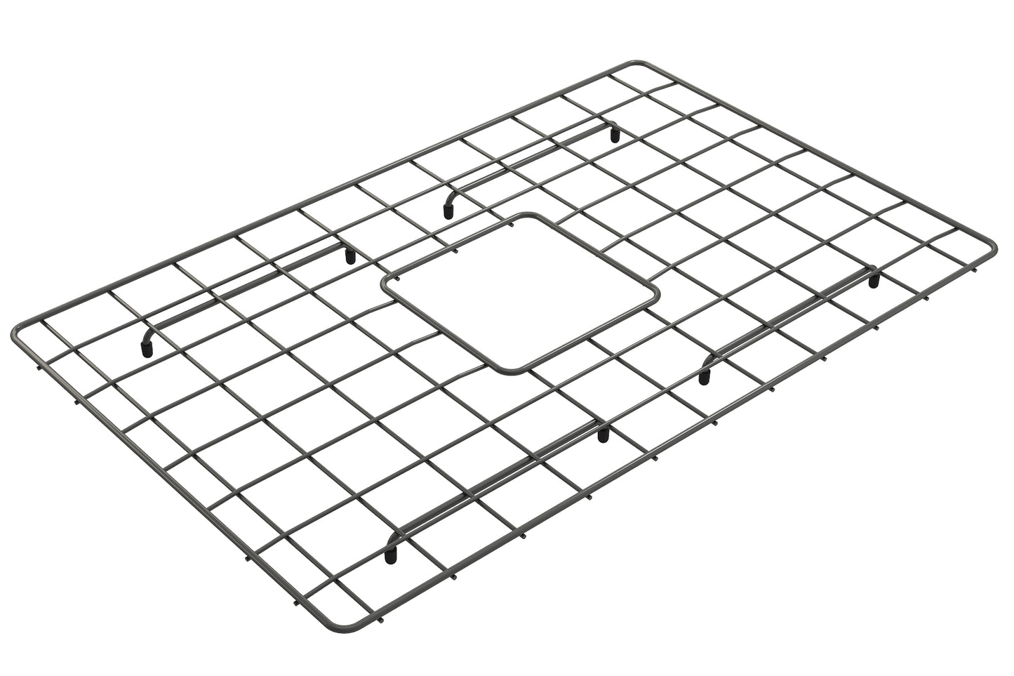 BOCCHI Stainless Steel Sink Grid for Contempo Step-Rim 27" Workstation Sink - Multiple Finishes in Gun Metal.