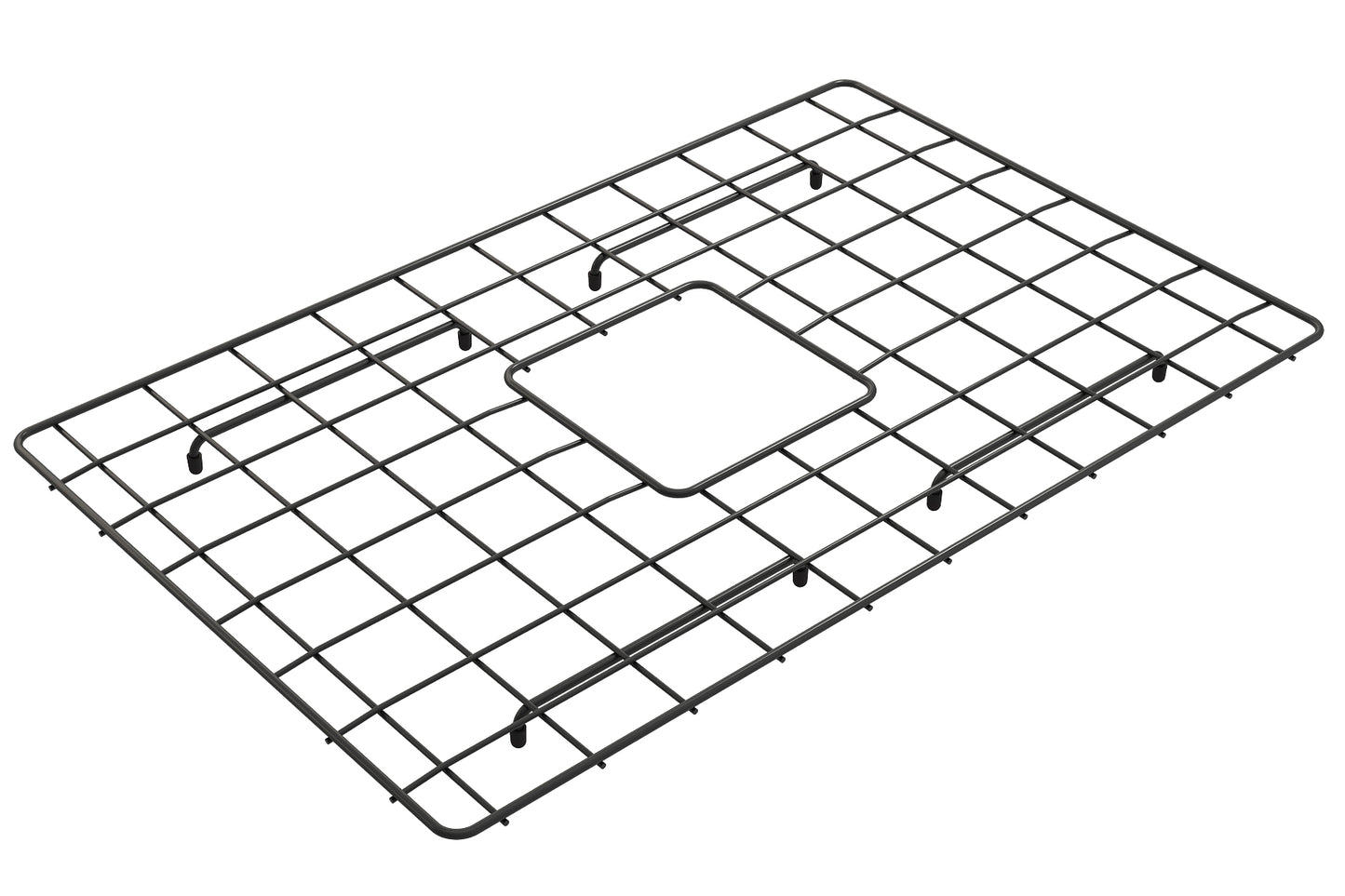 BOCCHI Stainless Steel Sink Grid for Contempo Step-Rim 27" Workstation Sink - Multiple Finishes in matte black finish.
