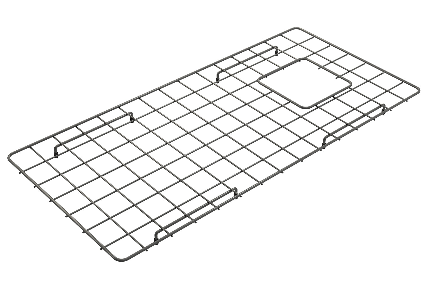 BOCCHI Stainless Steel Sink Grid for Sotto Step-Rim 34" Fireclay Kitchen Sink in gunmetal color, precision-engineered for a perfect fit.