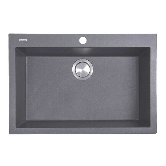 Nantucket 27" Single Bowl Dualmount Granite Composite Kitchen Sink - PR2720-DM-TI
