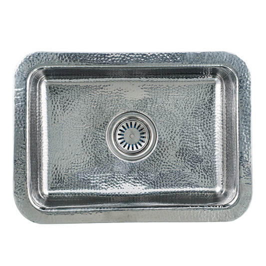 Nantucket RES2014 hand-hammered stainless steel bar sink
