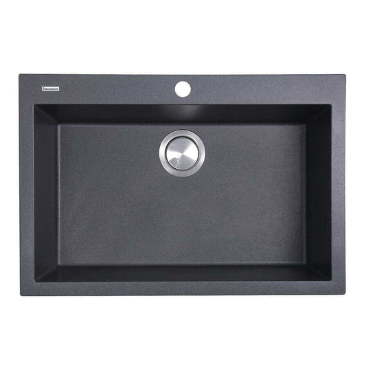 Main product image for Nantucket 27" Black dual mount granite sink