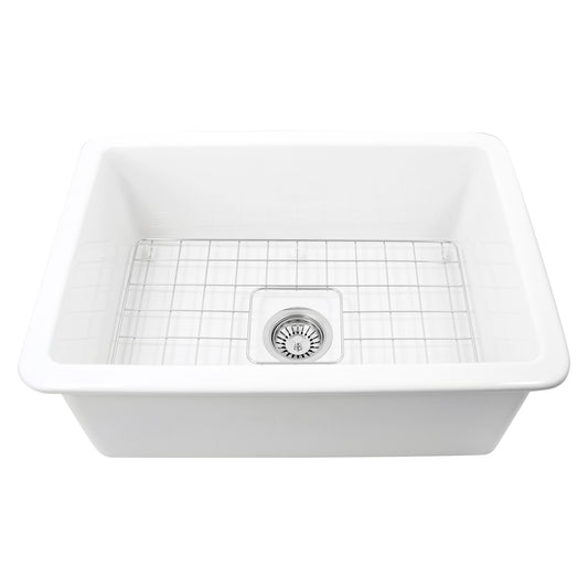 Nantucket Wellfleet-2719W 27-inch white fireclay kitchen sink
