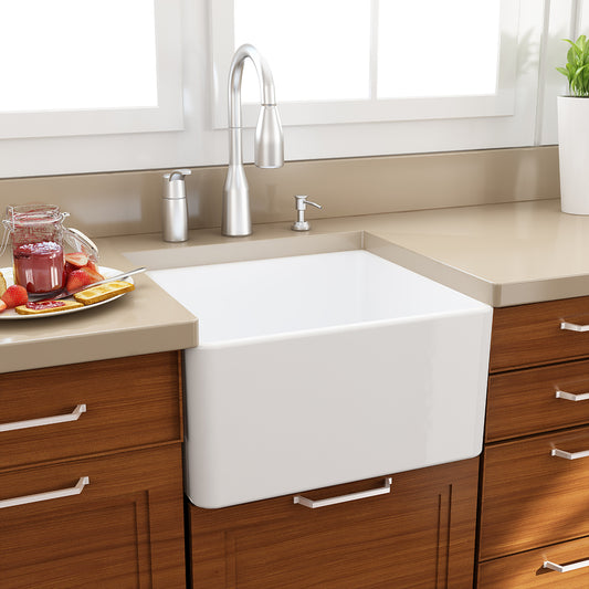 Nantucket T-FCFS20 fireclay sink, view 2