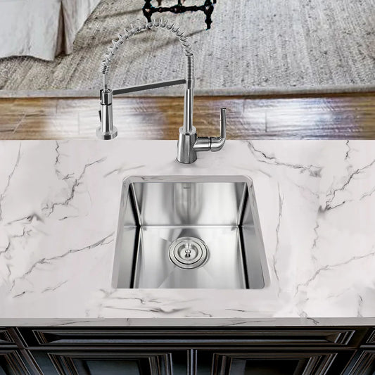 Nantucket 15 inch Bar/Prep Sink Installed in a kitchen island