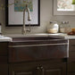 Thompson Kahlo 33" Silver Line Aged Copper Farmhouse Kitchen Sink - 2KS-SL