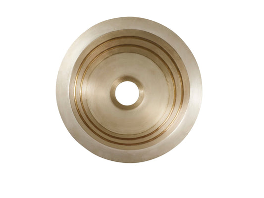 Thompson Quintana 15" Handcrafted Round Bar/Prep Sink - KCBS17 top view showcasing artisanal design and details.