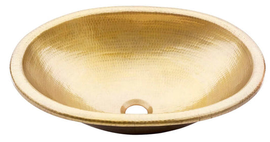 Thompson Huacana 19" Antique Satin Gold - 2OASG stylish hammered copper vessel sink.