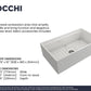 BOCCHI CONTEMPO 33" Step Rim With Integrated Work Station Fireclay Farmhouse Single Bowl Kitchen Sink with Accessories