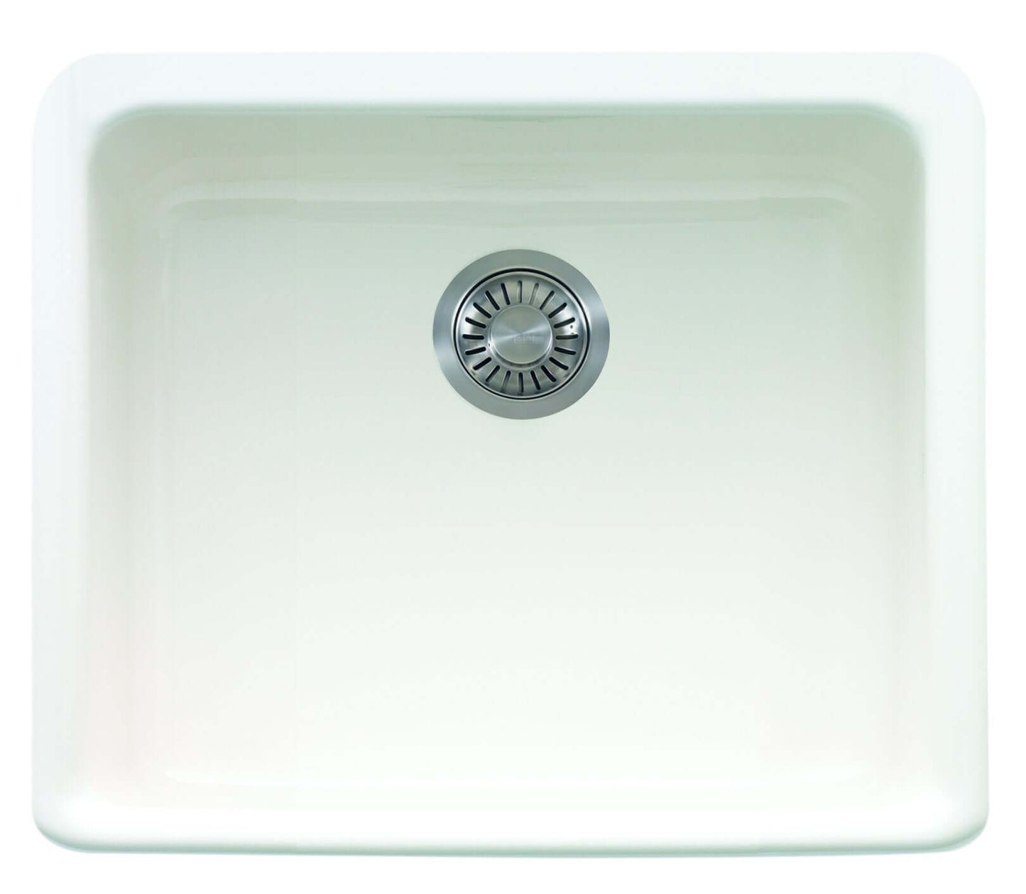 Franke Manor House 19.5" x 16.0" White Apron Front Single Bowl Fireclay Kitchen Sink - MHK110-20WH top view