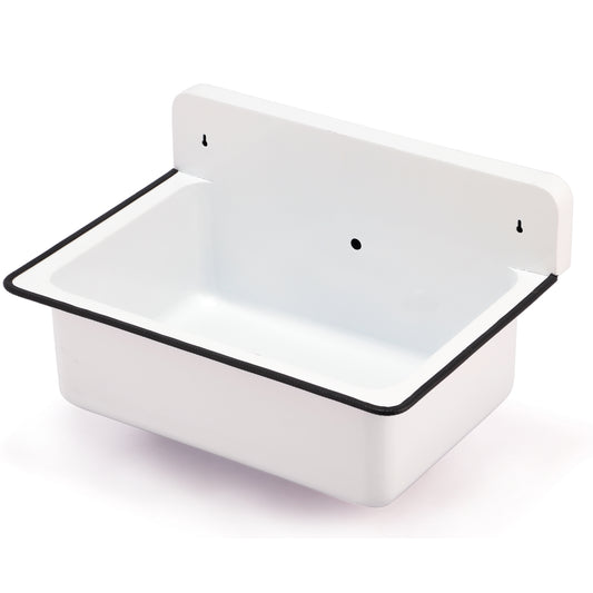 Nantucket NS-ACBS20OF-WW 20-inch white wall mount bucket sink, view 2