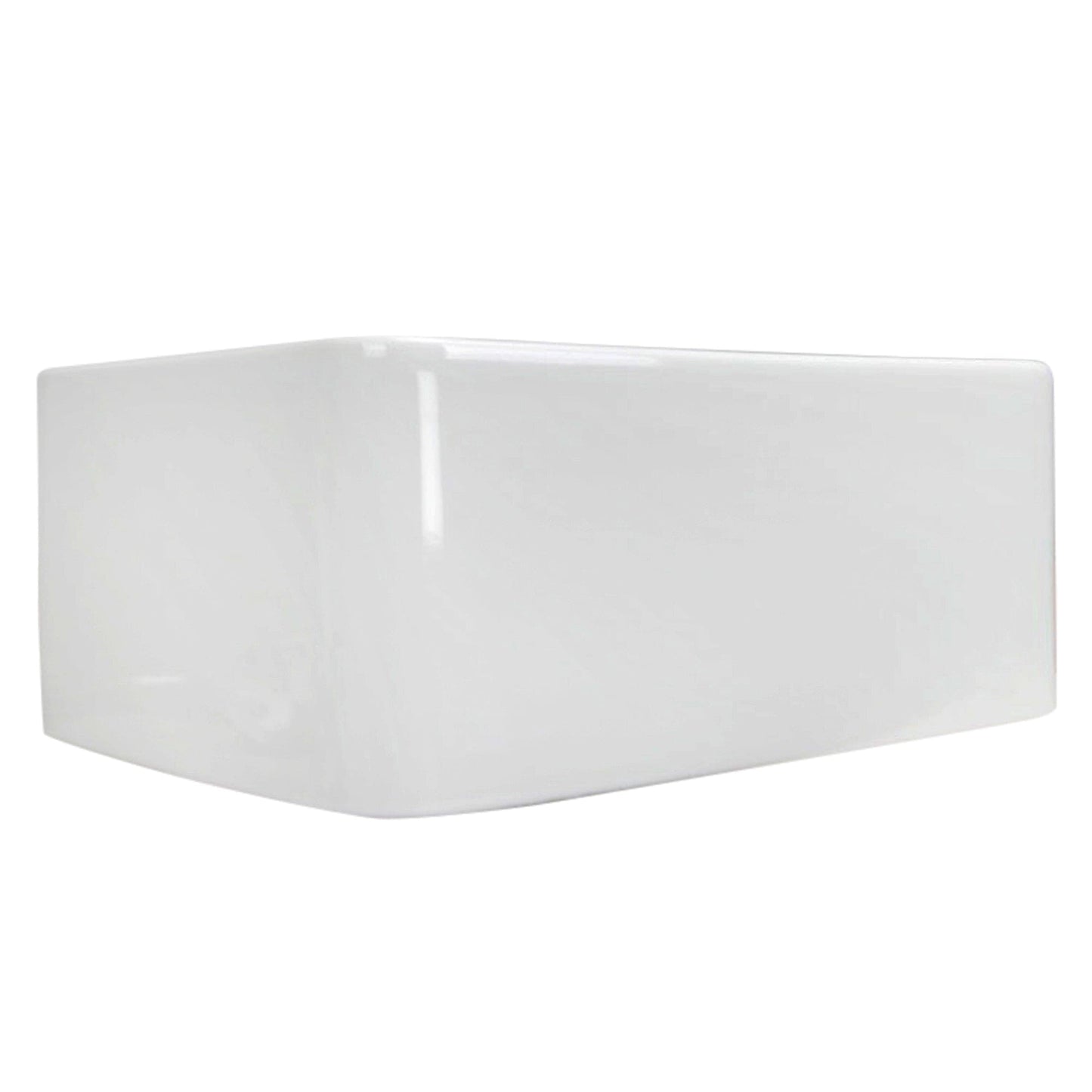 Nantucket Sinks 23.25" Fireclay Farmhouse Kitchen Sink - P-FCS23 showcasing elegant white fireclay design.