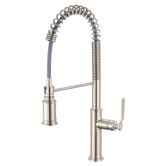 Ruvati RVF1238 Seneca Single-Handle Pre-Rinse High-Arc Kitchen Faucet in Stainless Steel