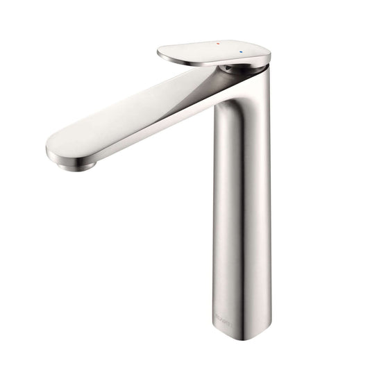Ruvati RVF5136 Este Single-Handle Tall Vessel Bathroom Faucet in a sleek modern design.