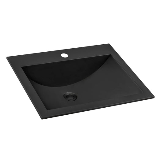Ruvati 21" x 17" Ariaso Nano-PVD Arc Bowl Bathroom Sink Topmount - RVH5110 in Gunmetal Black finish.