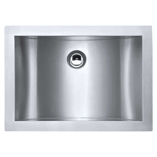Ruvati 16" x 13" Ariaso Arc Bowl Bathroom Sink Undermount - RVH6106, sleek stainless steel design.