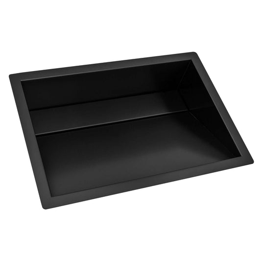 Ruvati 20" x 14" Ariaso Nano-PVD Ramp Bathroom Sink Undermount - RVH6140 in Gunmetal finish.