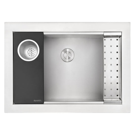 Ruvati 20" x 14" Brenna Workstation Bathroom Sink Undermount - RVH6521ST