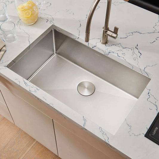 Ruvati 32" Gravena Single Bowl Undermount Kitchen Sink - RVH7400