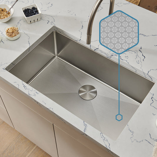 Ruvati 30" Gravena Hex Kitchen Sink Undermount - RVH7630