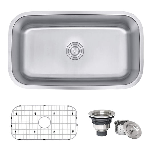 Ruvati 32" Undermount Kitchen Sink Single Bowl - RVM4200