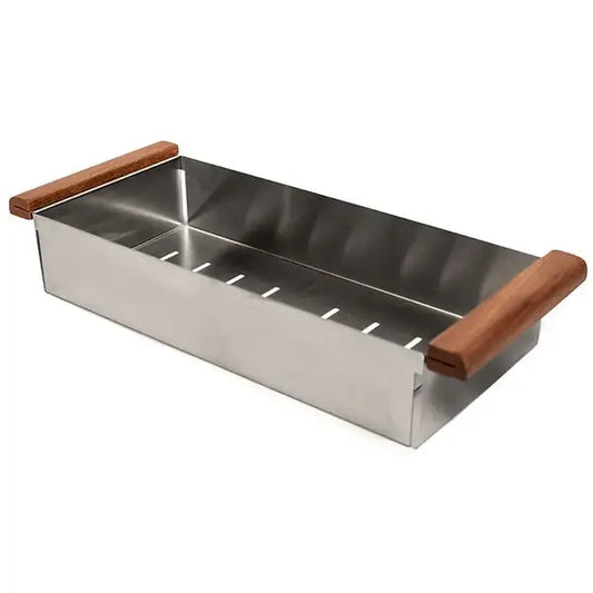 Nantucket Sinks Colander for T-PS Series Fireclay and Wellfleet Sinks - Stainless with wooden handles