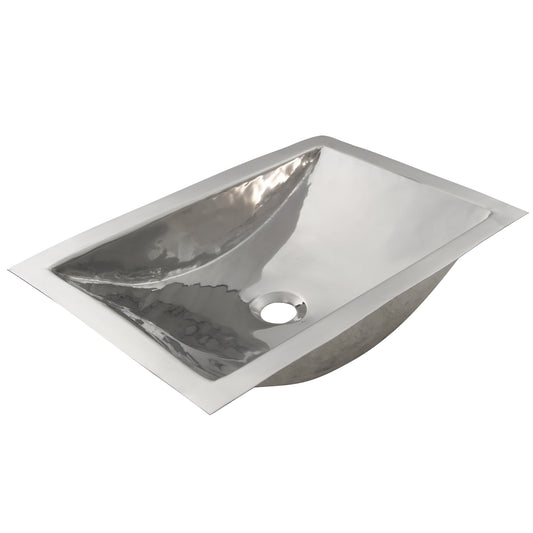 Nantucket polished stainless steel bathroom sink TRS-SM, view 2
