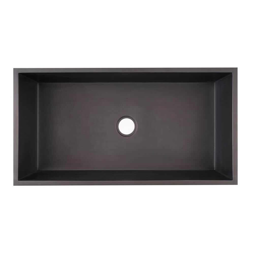 Thompson Kahlo 42" Matte Black Culebra Kitchen Sink - KSA-4222MB-SNAKE - Elegant and modern design.