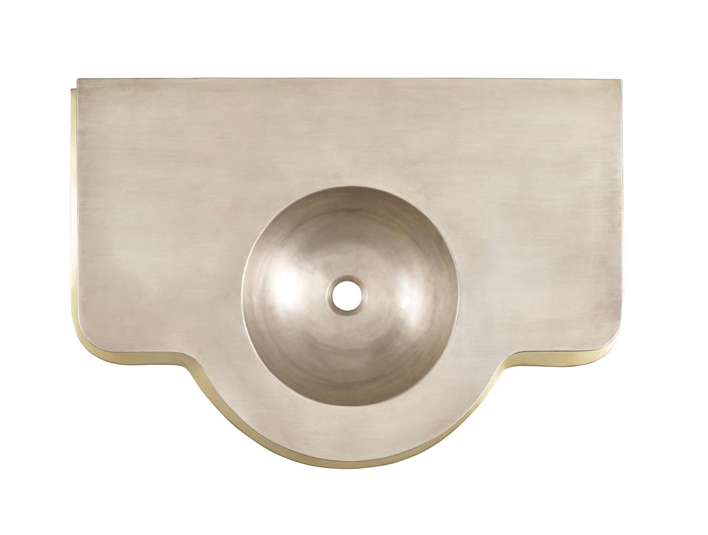Thompson Traders Quintana Vanity - KCV32, metal sink with elegant curves and sophisticated design.