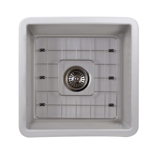 Nantucket Wellfleet-1818GR 18-inch matte grey fireclay sink, view 2