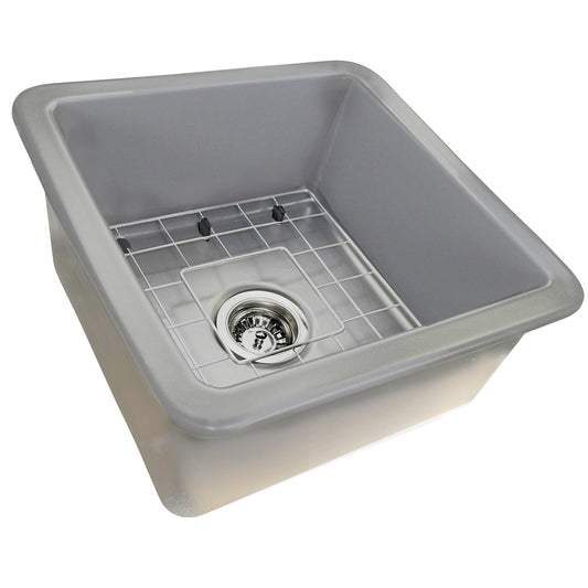 Nantucket Wellfleet-1818GR 18-inch matte grey fireclay sink