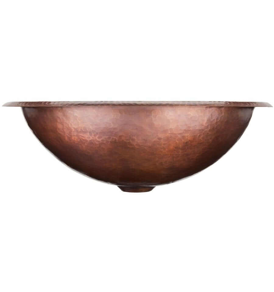 Thompson Tacambaro 15.5" Antique Copper - 2RP-AC handcrafted copper sink with unique texture and medium antique finish.