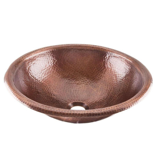 Thompson Tacambaro 15.5" Antique Copper - 2RP-AC handcrafted sink with a unique surface texture.