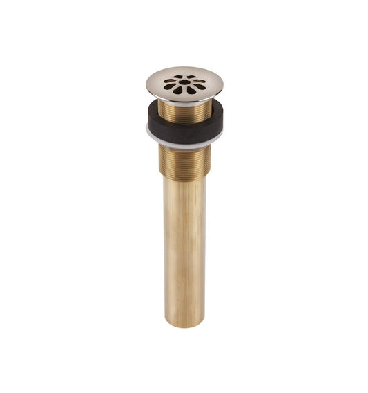 Thompson Traders brushed nickel 1.5" flower-style grid drain TDG15-BRN