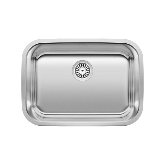 BLANCO Stellar 25" Single Bowl Undermount Stainless Steel Kitchen Sink top view showcasing the spacious interior basin.