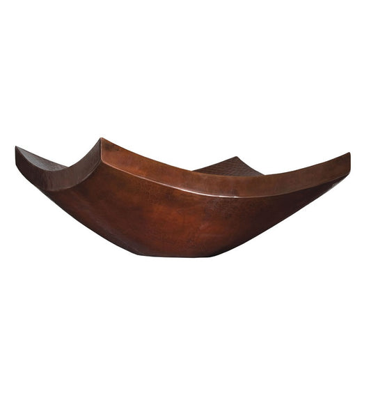 Thompson Arandas 18" Hammered Aged Copper Rectangular Bathroom Sink - NSP-BC - view 2