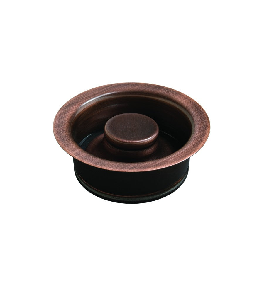 Thompson Traders antique copper 3.5" disposal flange and stopper TDD35-AC