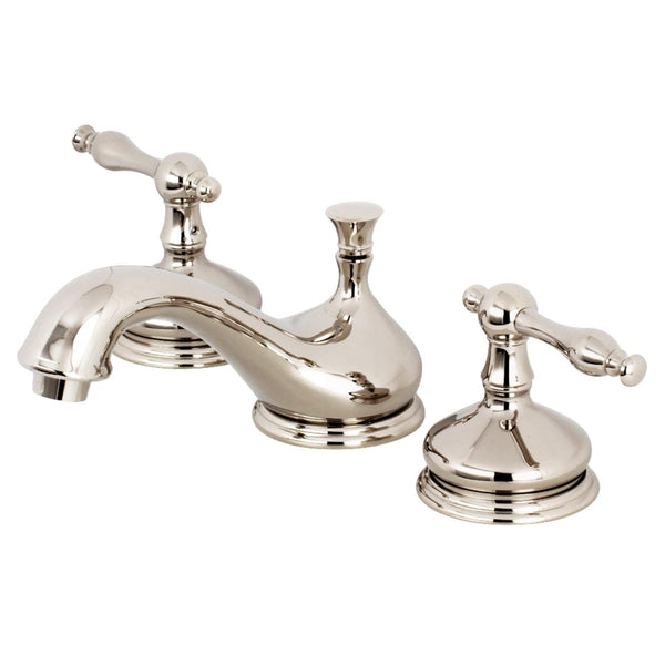 KINGSTON Brass 8 Widespread Bathroom Faucet - Polished Nickel