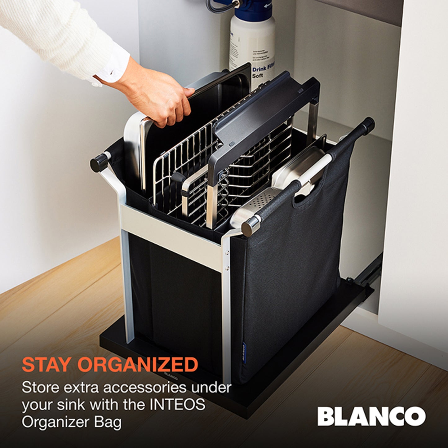 BLANCO INTEOS Storage Organizer Bag XL for organized kitchen sink storage