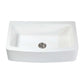 KINGSTON Brass Gourmetier 36" Solid Surface Single Bowl Kitchen Sink - Matte White