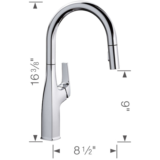 BLANCO Rivana High-Arc Pull-Down Dual-Spray Kitchen Faucet