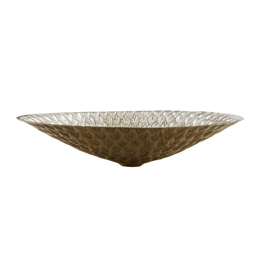 Thompson Puebla Pavone 19" Brass and Nickel Peacock Texture Oval Bathroom Sink - BOV-1917P - view 2