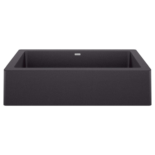 BLANCO VINTERA 30" SILGRANIT Single Bowl Farmhouse Sink in Anthracite, featuring contemporary farmhouse design.