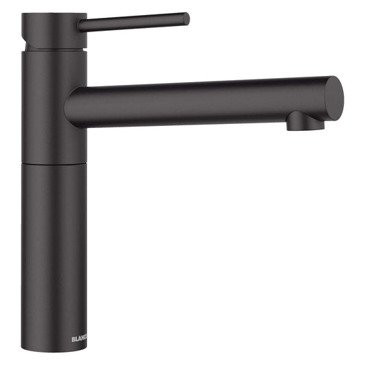 BLANCO Alta II Bar Faucet in sleek black finish, designed for compact spaces in modern kitchens and bars.