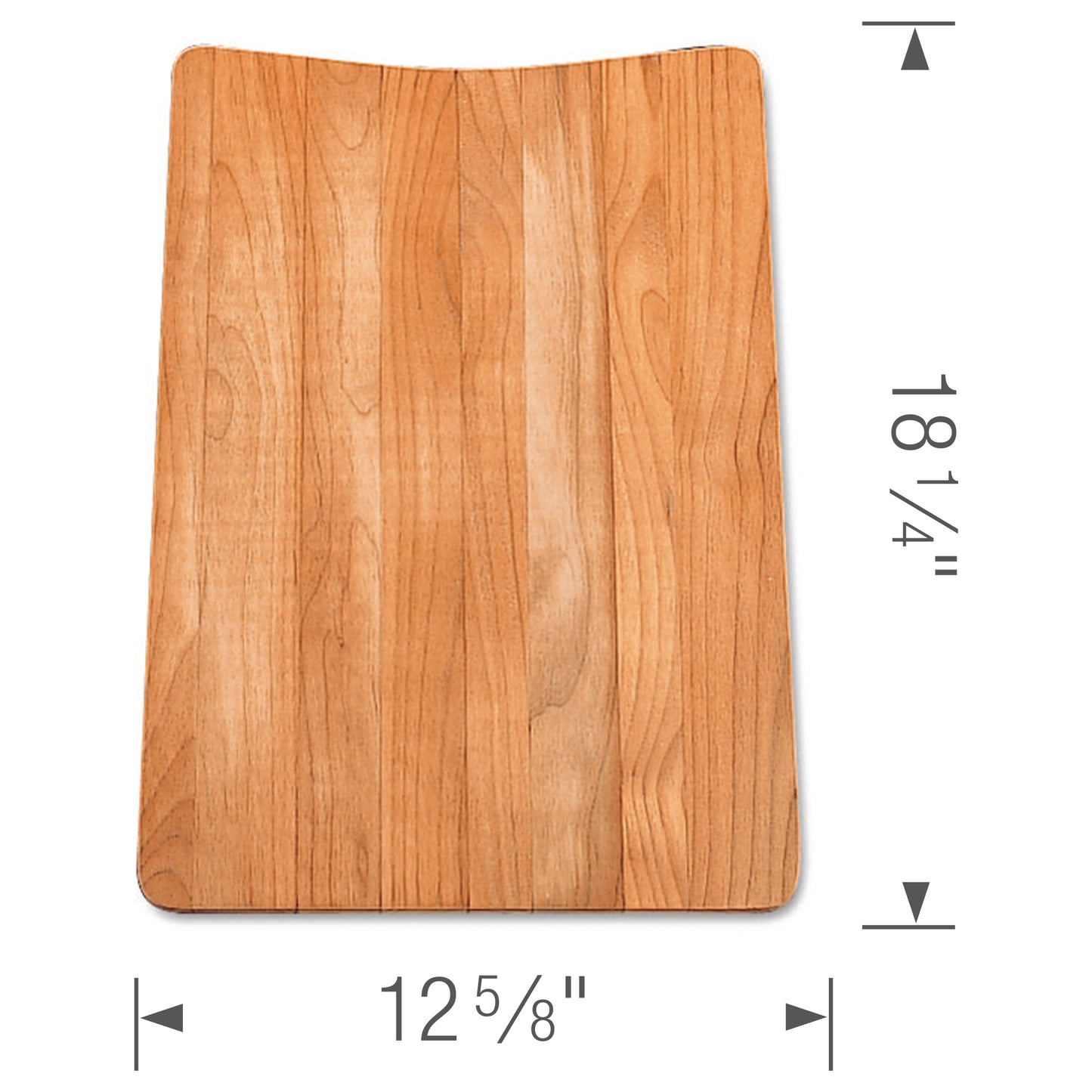 BLANCO Wood Cutting Board for Diamond 50/50 Sink showcasing premium Red Alder wood construction in dimensions 12.5x18.25 inches.