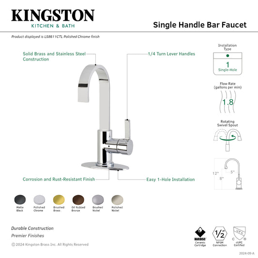 Kingston Brass LS8613CTL Continental Single-Handle Bar Faucet